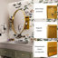 Armoire à pharmacie ronde avec cadre en métal 31,5 pouces avec miroir et tablettes réglables avec rangement pour salle de bain-1621612951