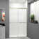 Frederick 45.75'' - 47'' W x 76'' H Bypass Semi-Frameless Shower Door with Frosted Glass