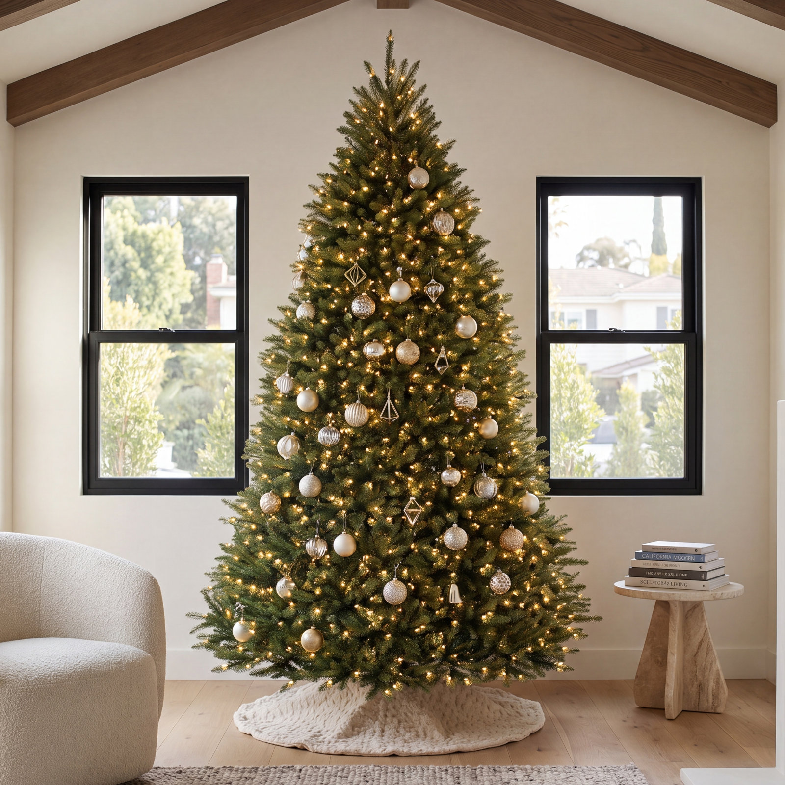 Pre-Lit Fir Christmas Tree, 9' H