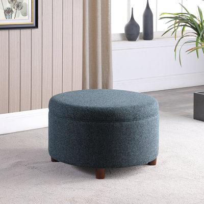 28" Wide Round Storage Ottoman