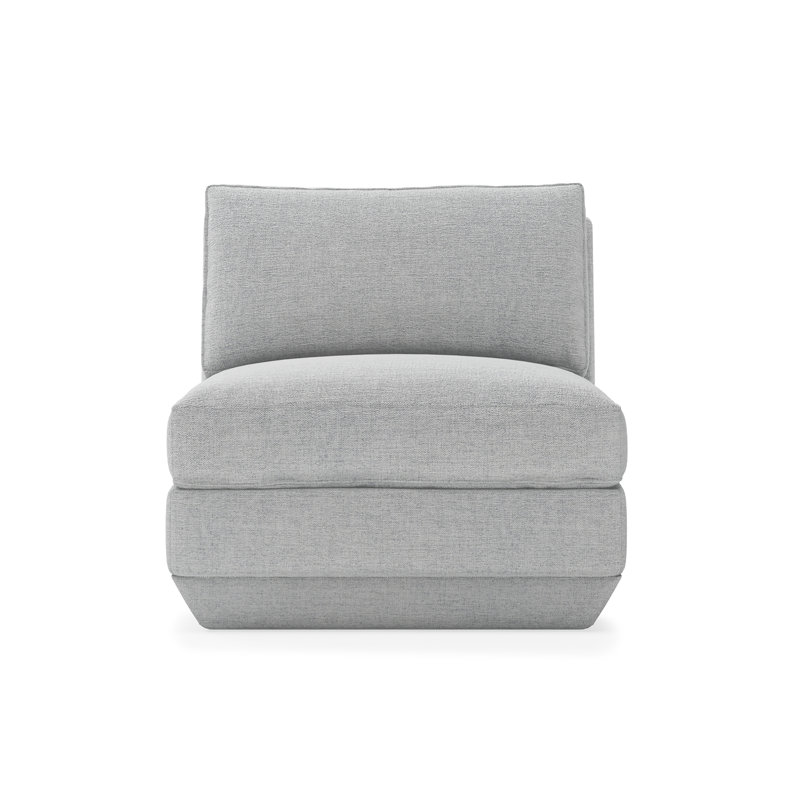 Podium Modular Sectional, Bayview Silver Performance Twill
