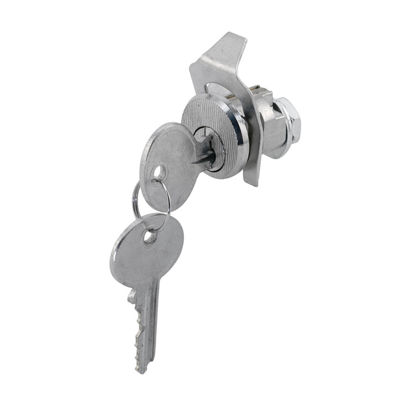 Mail Box Lock, 5 Pin, Counter Clockwise, Cutler, Nickel, NA14 Keyway, 2.5" H x 3.55" W x 1.05" D