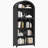 70.9"H Arched Bookshelf 5-Tier Arch Bookcase Storage Display Cabinet