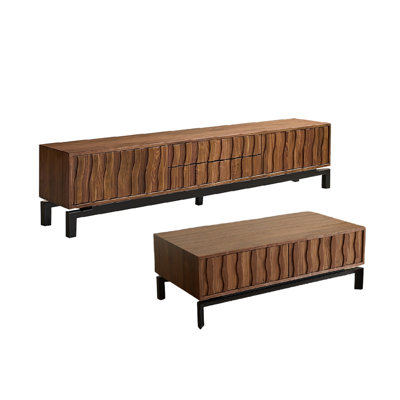 Living room retro style TV stand and coffee table