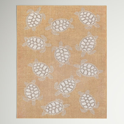 Tapis brun clair intérieur / extérieur Ashwin