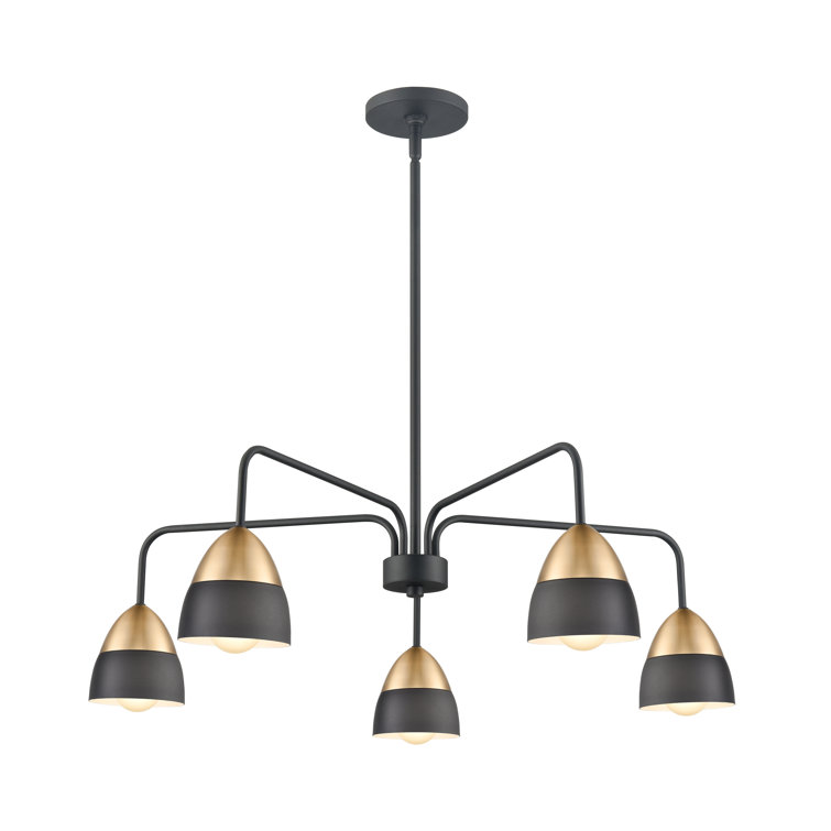 Mansingh 5 - Light Steel Dimmable Dome Chandelier