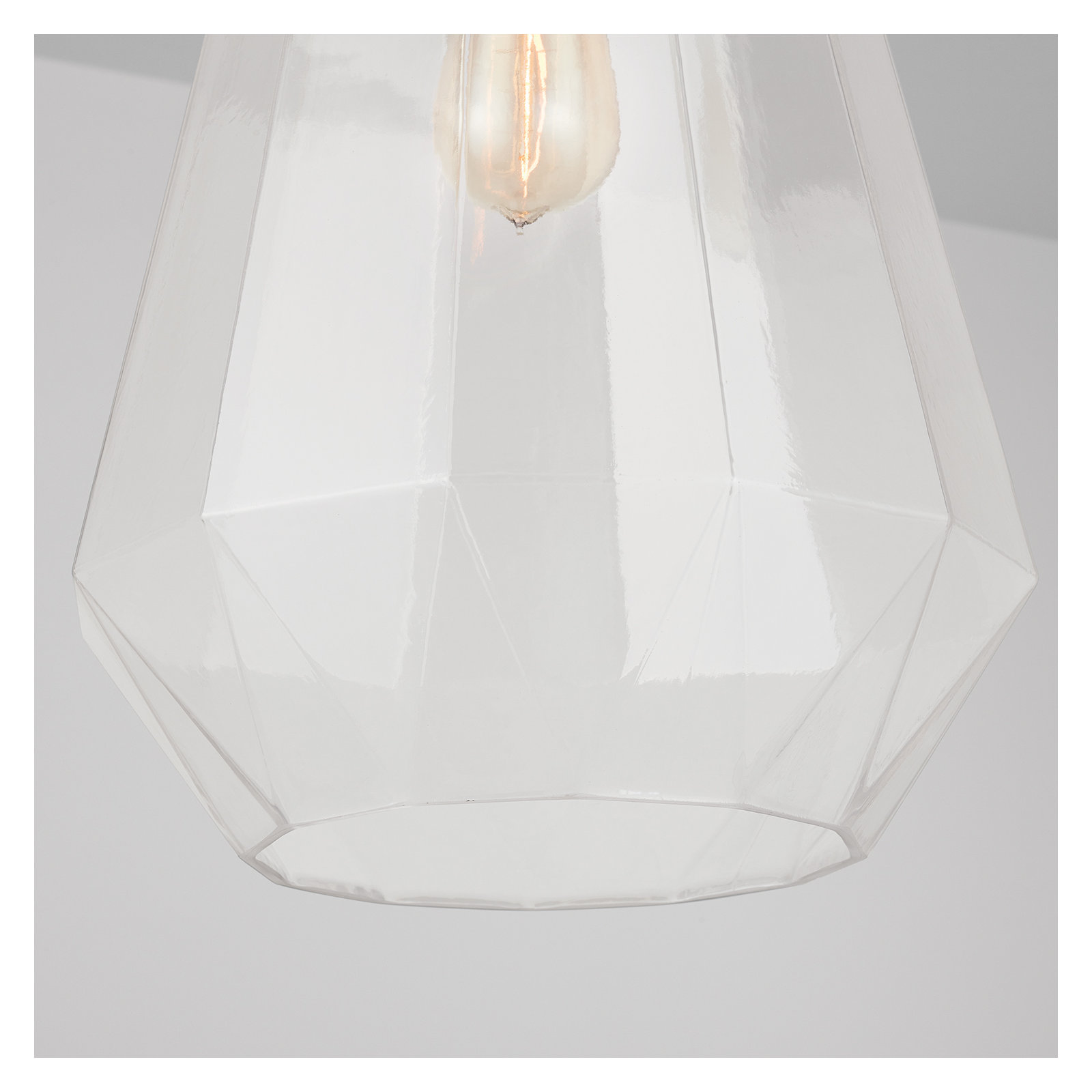 Single Light Glass Dimmable Pendant, Brushed Nickel