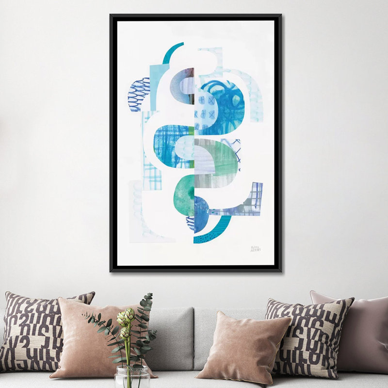 « fragments vi », reproduction d’impression sur toile, H 48 po x l 32 po x P 1,5 po, Toile avec cadre noir, Pas de tapis