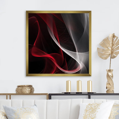 Abstraction contemplative rouge-noire I - impression