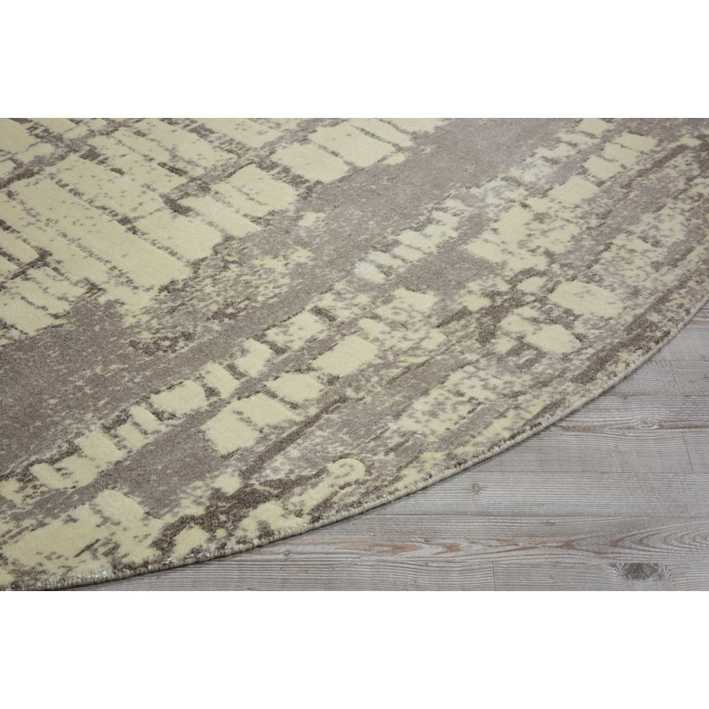 Tapis blanc moderne Cannes, Rond 8 pi