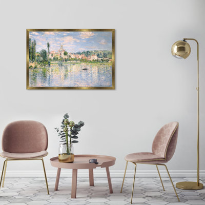 Bleu, «French Landscape in Summer», peinture d'art encadrée