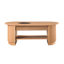 Table basse ovale cannelée avec plateau en verre et tiroirs pour le rangement de salon moderne-623275132