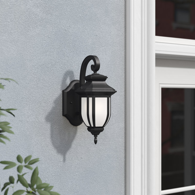 Lanterne murale d'extérieur Carterton, H 12,63 po x l 5,5 po x P 7,75 po, Noir, Non