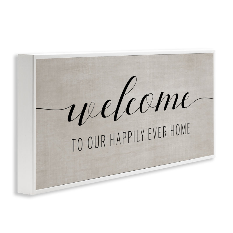 «Happily Ever Home Welcome», estampe numérique, conception par Amanda Murray, H 10 po x l 24 po