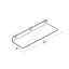 Tablette transparente en acrylique pour panneau perforé et lattes 20 po x 6 po x 2 po, paquet de 4