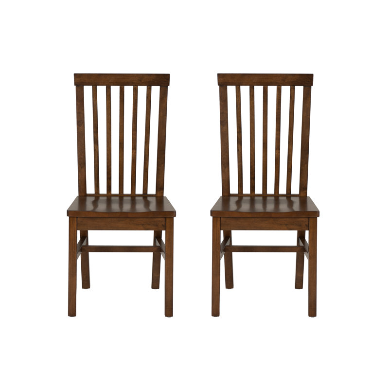 Percival 18.25'' H Solid Wood Side Chair, Brown