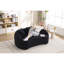 Chenille noire désossée 2 en noir 049s, mise à niveau, 3 coussins, modulaire minimaliste pour la maison et le bureau, profil d'espace, 30 chenilles en mousse compressée avec salon approprié, invité