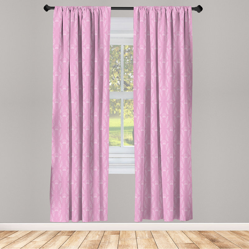 Rideaux abstraits George Oliver, Fuchsia pâle, L 28 po x L 63 po
