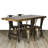 Solid Wood Top Metal Base Dining Table-18108041-18108035