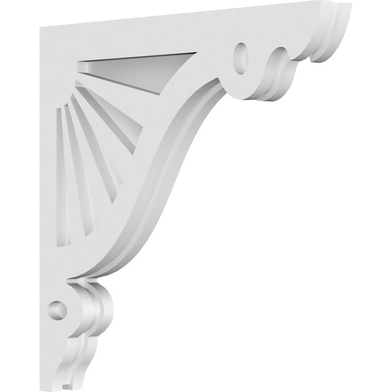 1 7/8"W X 16"D X 16"H Marshall Architectural Grade PVC Corbel, 16" H x 16" W x 1.875" D