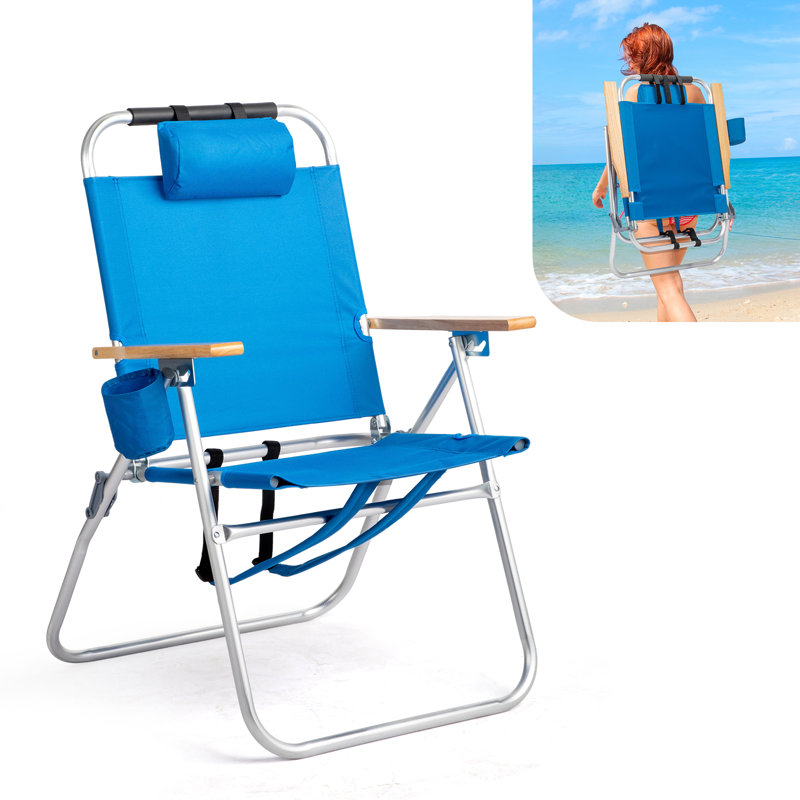 Blue Aluminum Beach Chair, Blue