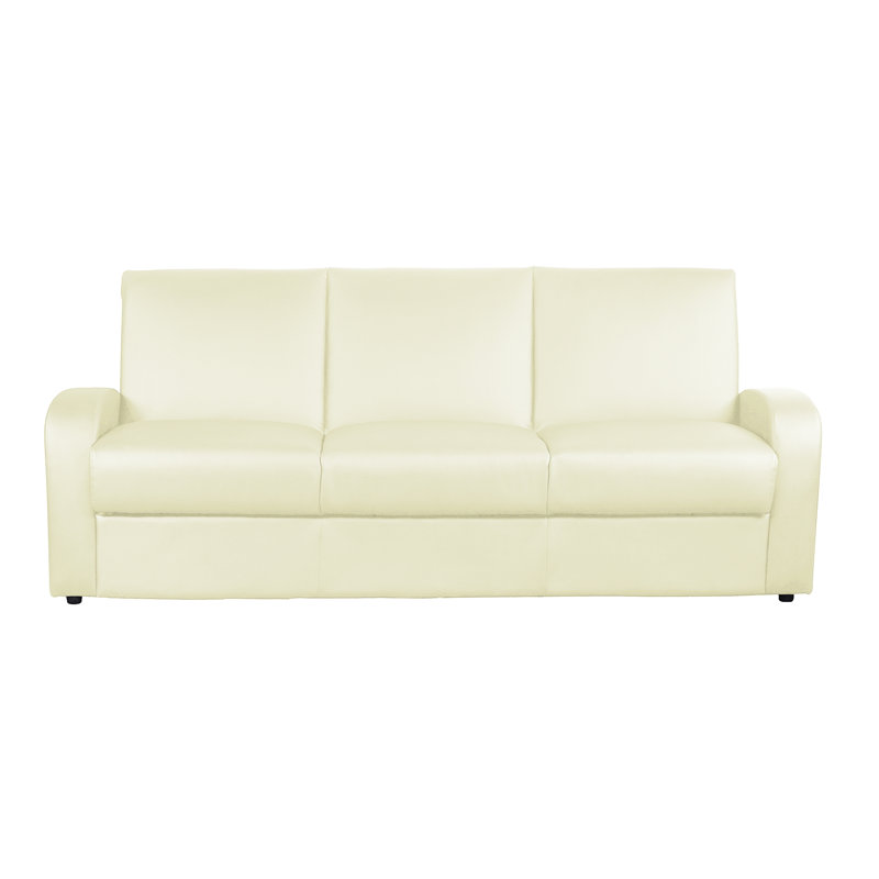 Cauldwell 3 Seater Faux Leather Sleeper, White