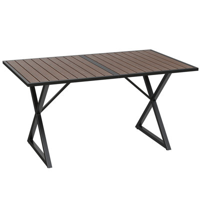 Canudo Rectangular Powder Coated Steel Dining Table