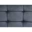 Velours gris style tuyau d'eau avec structure en métal et coussin en mousse viscoélastique