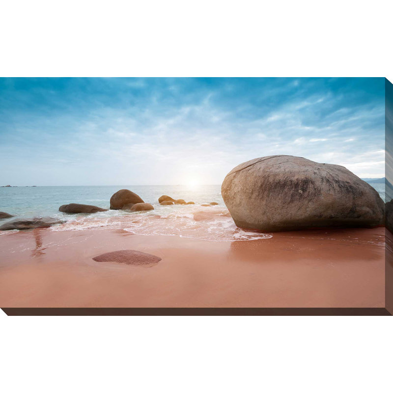 «Rocks and Sand», reproduction de photo sur toile tendue, H 18 po x l 30 po x P 1 po
