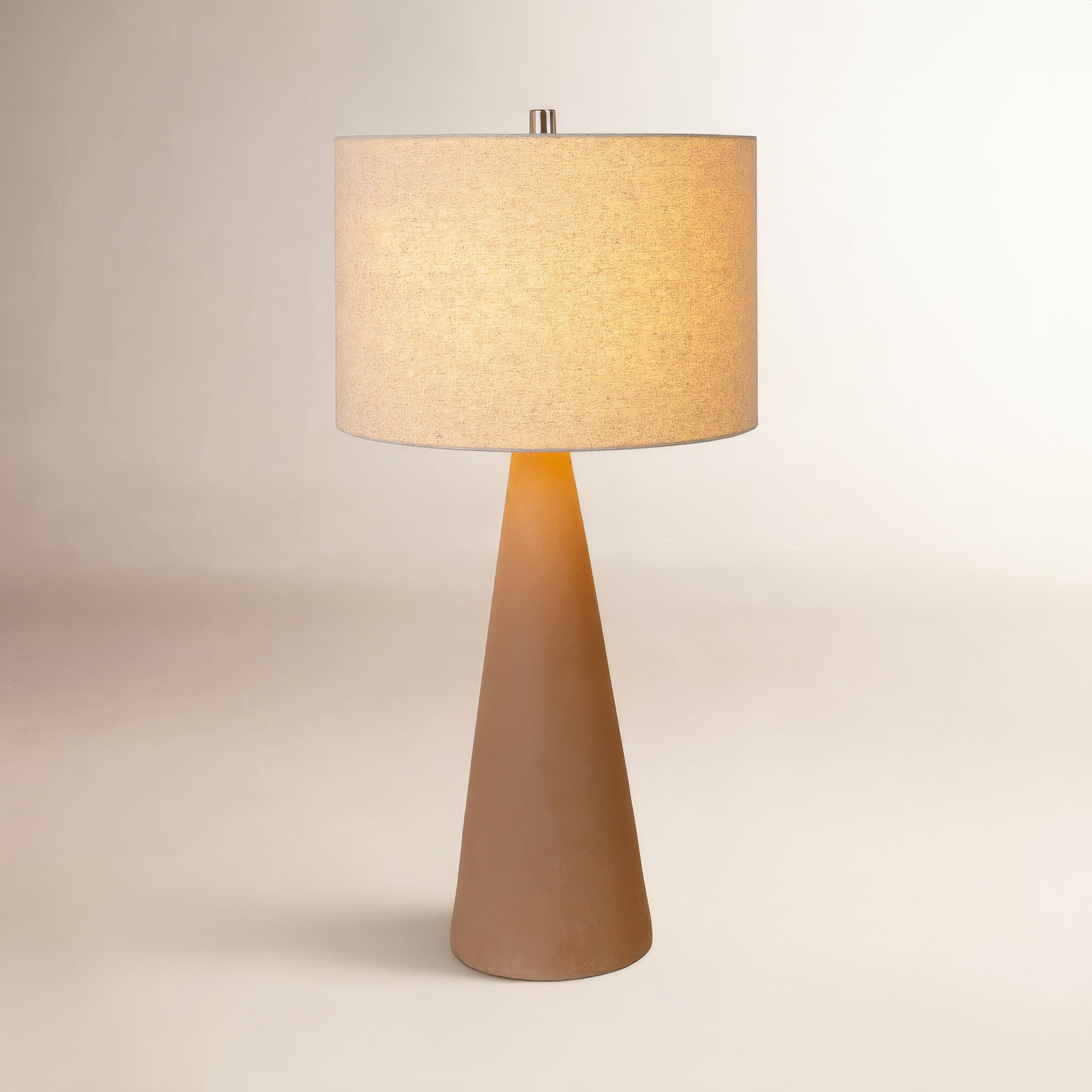 Kecia Concrete Table Lamp, Terracotta