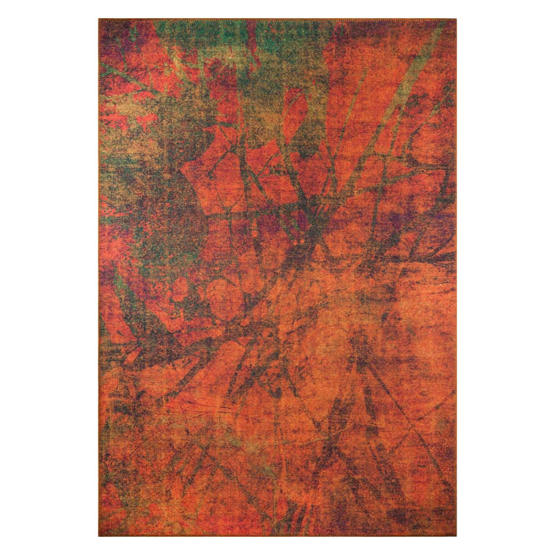 Loyalton Orange/Green Rug, Rectangle 150 x 230cm