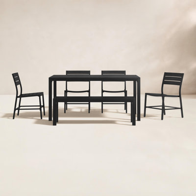 Ensemble repas d'extérieur rectangulaire pour 6 personnes 64 "Armando