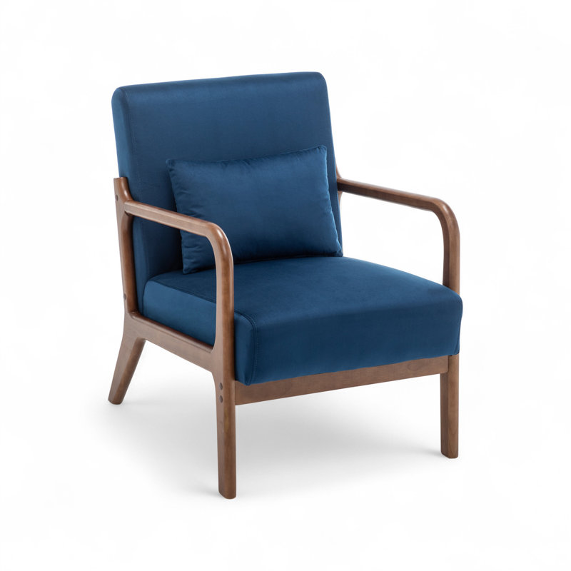 Alisija Upholstered Armchair, Blue Velvet