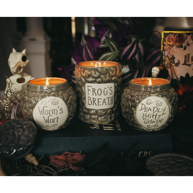 Night Shade Scented Jar Candle with Ceramic Holder