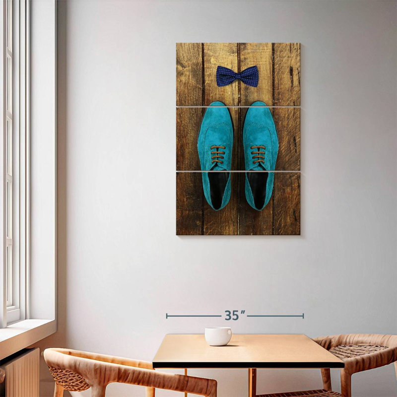 Shuttleworth Stylish Blue Shoes, 57" H x 36" W