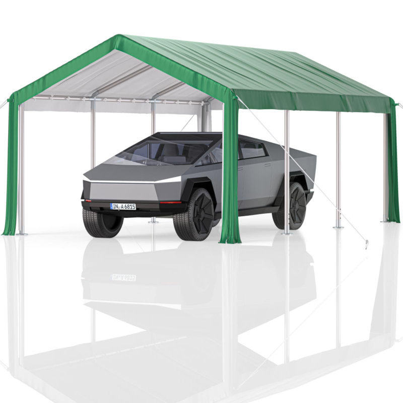 Auvent 13 'X 20', garage portatif avec cadre renforcé, Vert