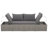vidaXL Patio Bed, Outdoor Lounge Bed, Adjustable Sides Lightweight Weather-Resistant Easy Maintenance, Washable Cushions & Poly Rattan Frame-1446966252-1446966253