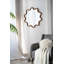 Miroir d'appoint 31 "x 30" en bois avec cadre unique, miroir mural pour le hall d'entrée de la chambre à coucher du salon