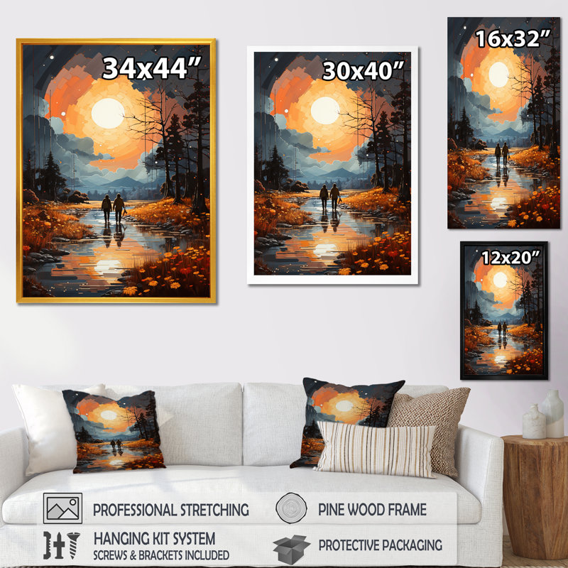 "Jaune abstrait, espace chromatique II", Cadre flottant doré, H 60 po x l 28 po x P 1,5 po
