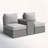 Compact 3-Piece Wicker Conversation Set with Table