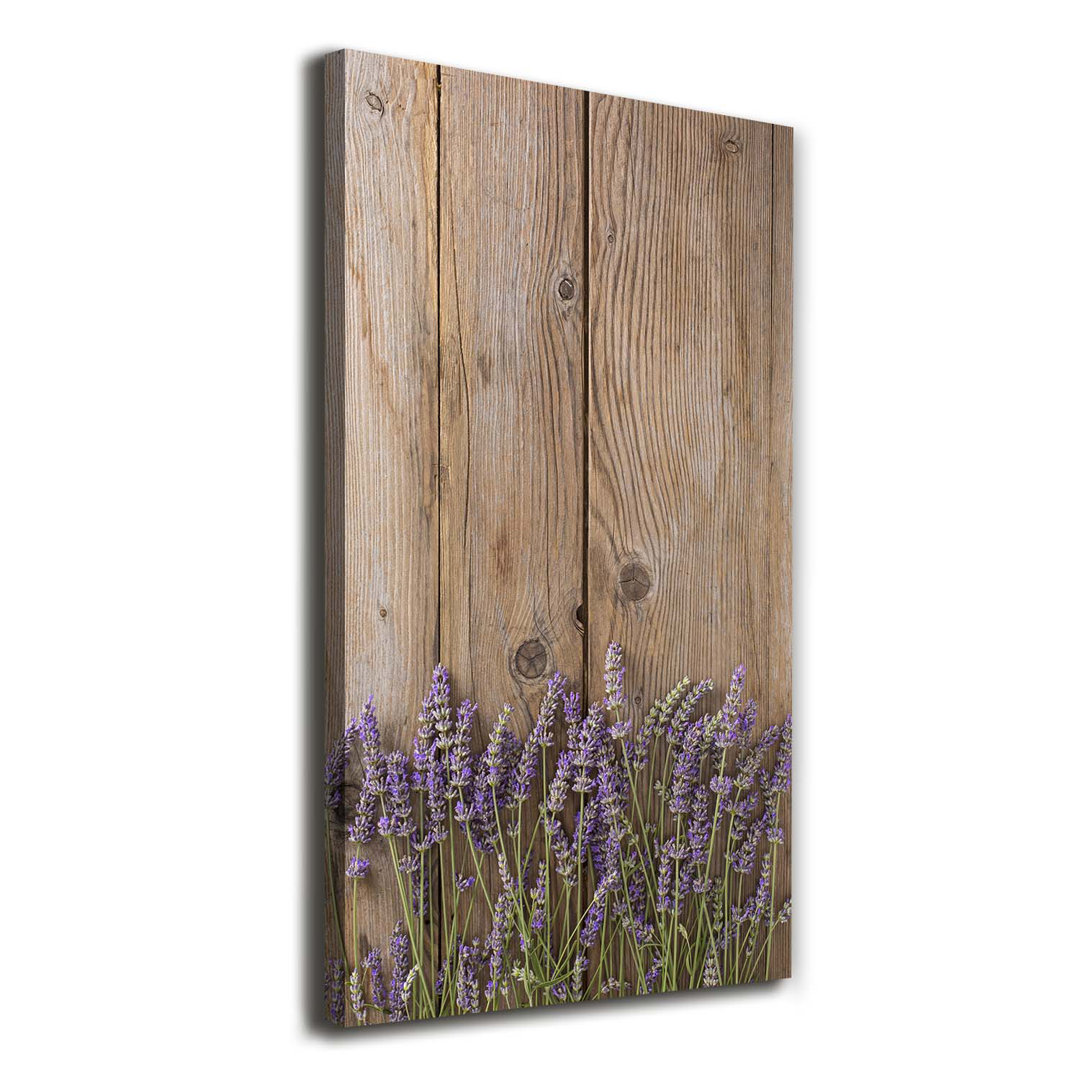 Lavendel auf dem Holz - Kunstdrucke auf Leinwand