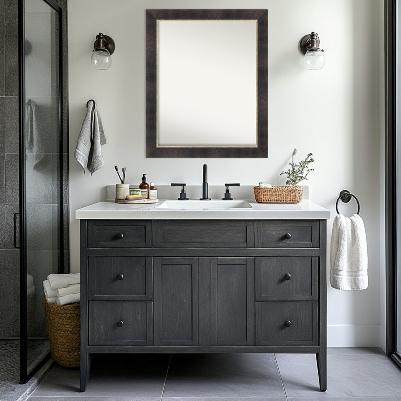 Miroir mural de salle de bain Odin, 26,75 po x 32,75 po