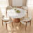 2-Piece Breakfast Nook Dining Table Set 47" Glossy White-970378935-970378931-962495240
