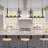 Smither 4 - Light Solid Wood Dimmable Kitchen Island Square / Rectangle and Geometric Chandelier