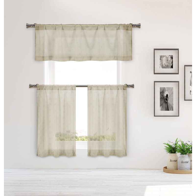 Rideau de cuisine sur mesure de couleur unie McLoughney, Souris