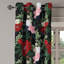 Bungalow rose avec œillets, motif floral tropical, paon, vert, framboise-106648339