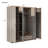 Spacious Four-Door Wardrobe With Built-In Mirror And Secure Storage, Perfect For Organized Bedroom