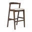 Ensemble de 2 tabourets d'intérieur en bois d'hévéa avec revêtement doux-129903723