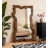 Retro Distressed Irregular-Edge Pine Frame High-Definition Full-Length Mirror-105937119