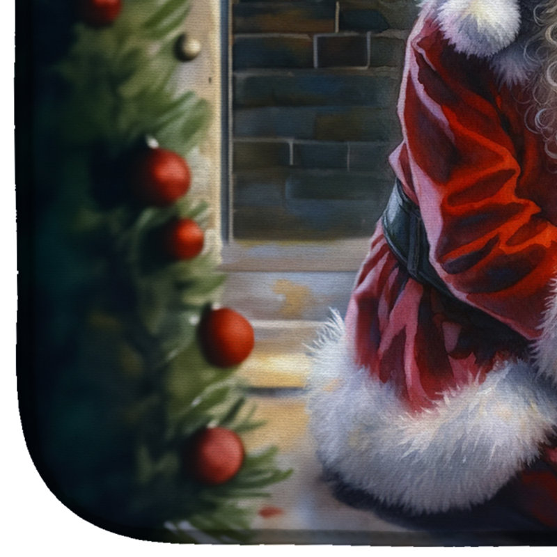 Tapis de vaisselle Westie and Santa Claus